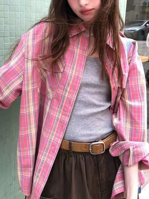 Lässige Bluse mit Schottenkaro