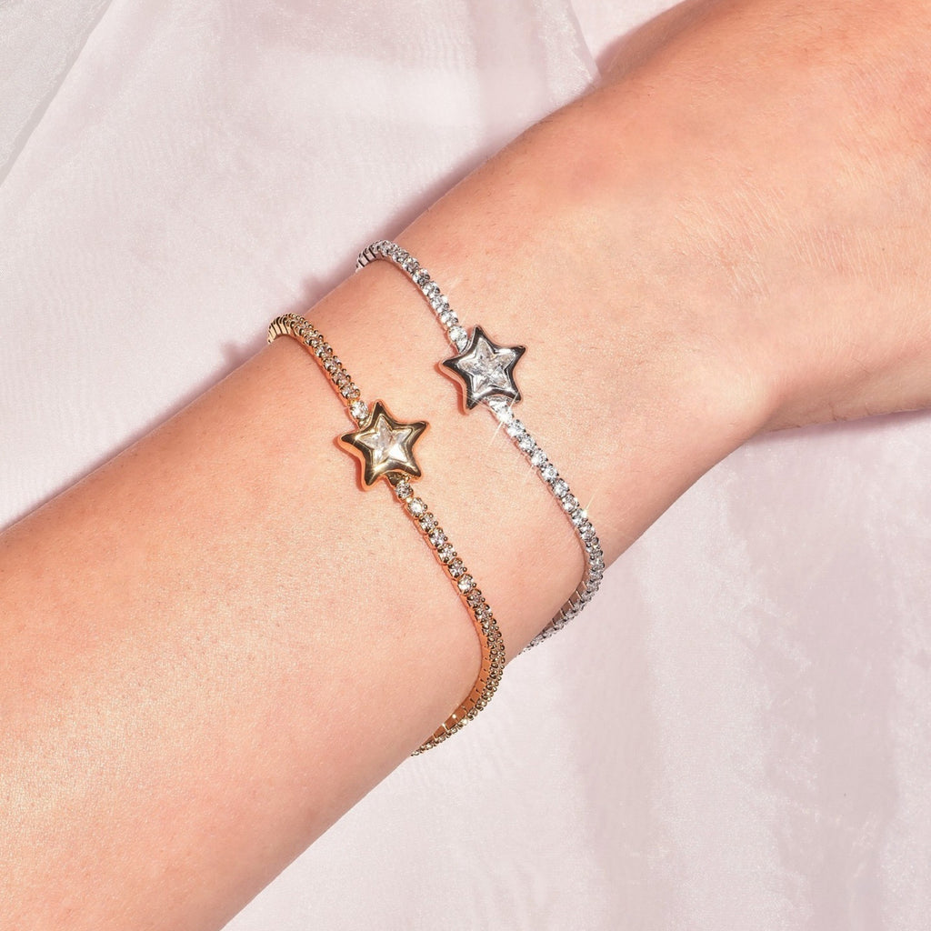 Sternenarmband mit Zirkonia-Pavé
