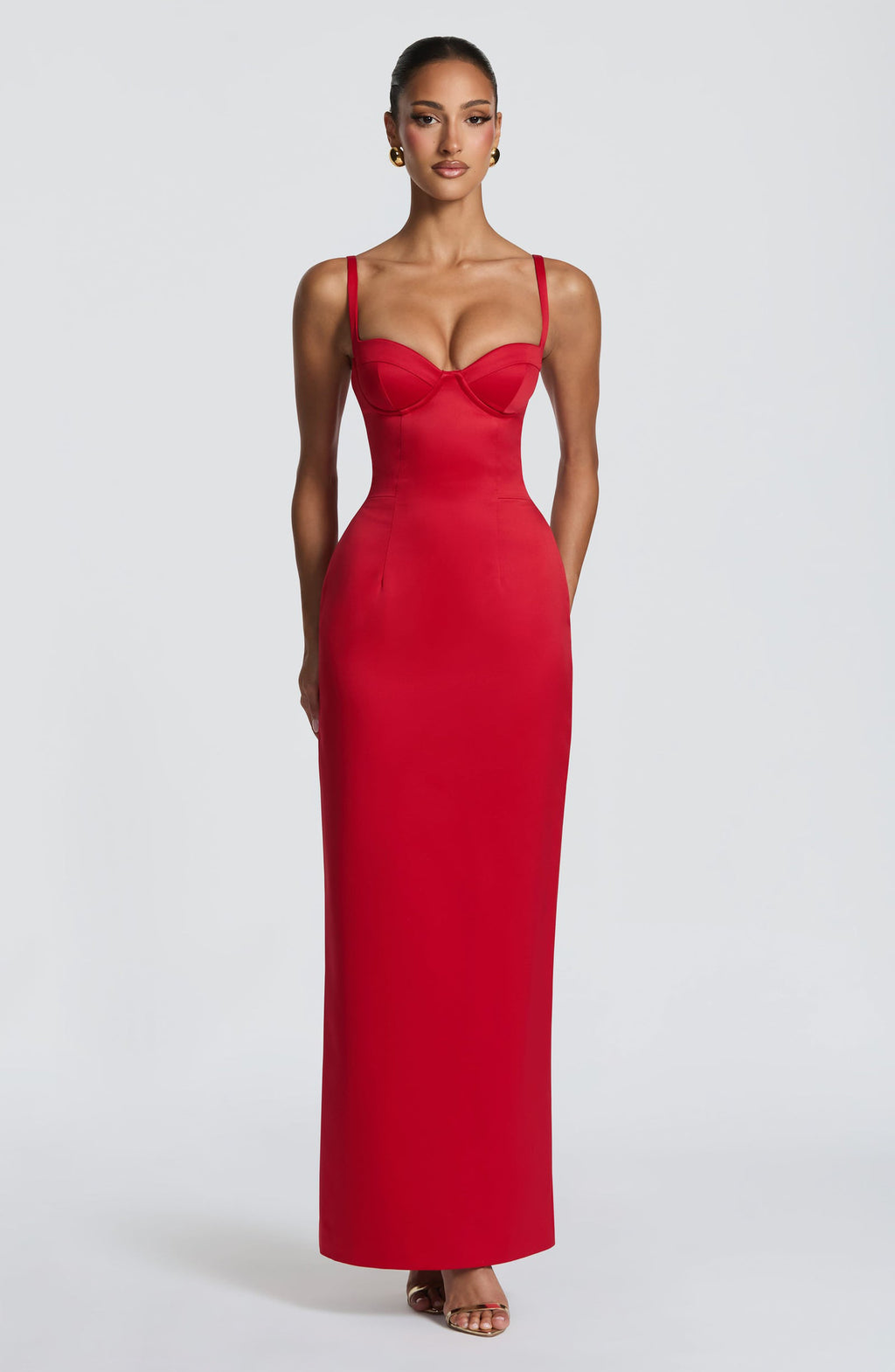 Elegantes Maxi-Abendkleid mit Spaghettiträgern – Bild 7 | LuxeStyle