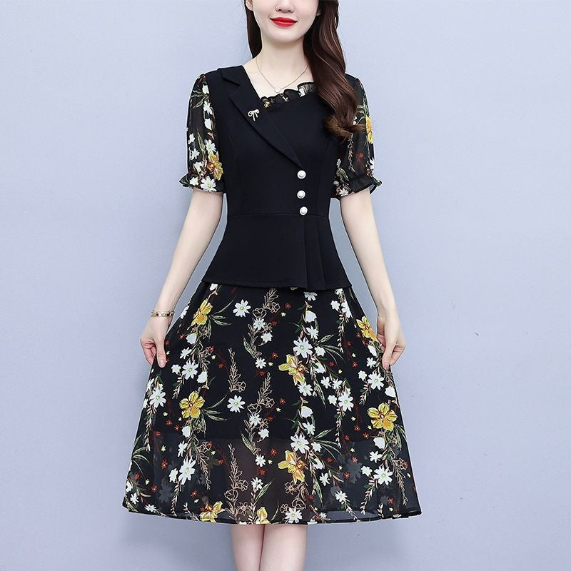 Elegantes Midikleid mit Blumenprint