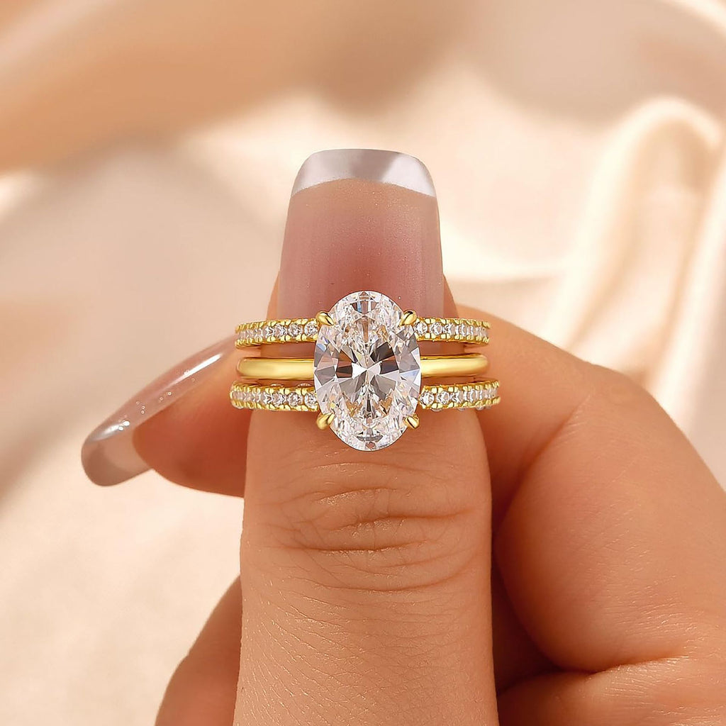 Ovaler Zirconring-Set – 2- oder 3-teilige Varianten – Bild 9 | LuxeStyle