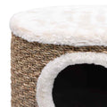 Katzenbaum mit Holzelementen aus Seegras