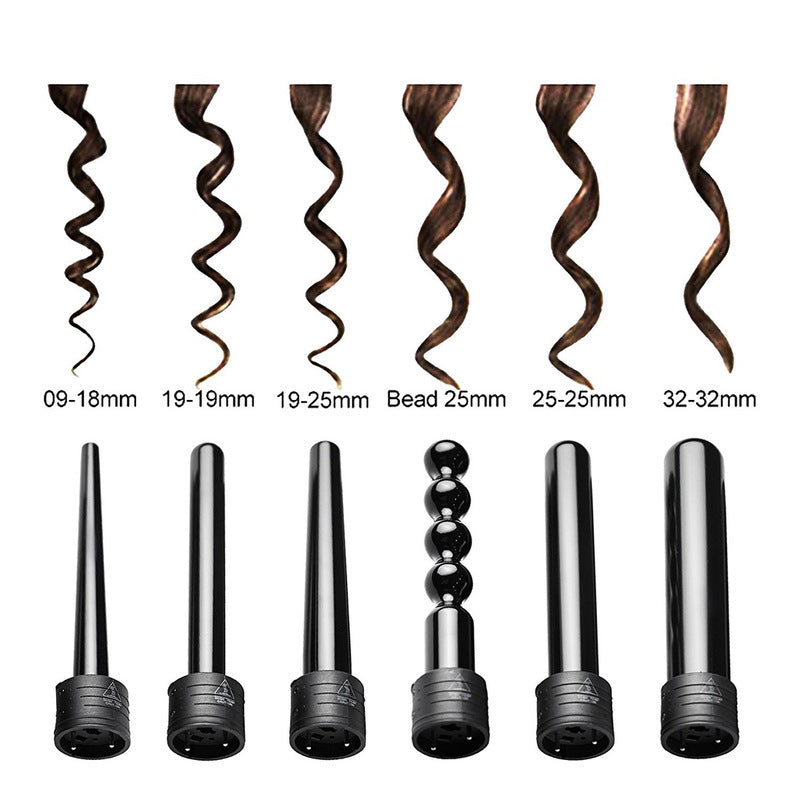 6-in-1 Lockenstab-Set mit Keramikaufsätzen | LuxeStyle
