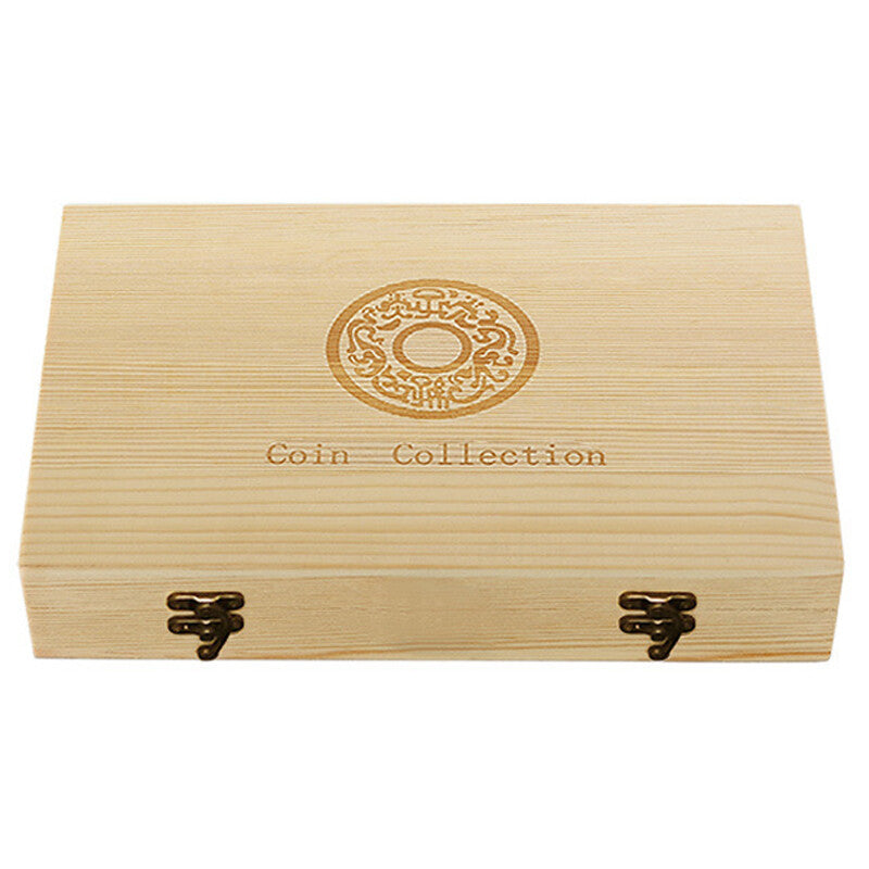 Münzsammlungsbox aus Holz