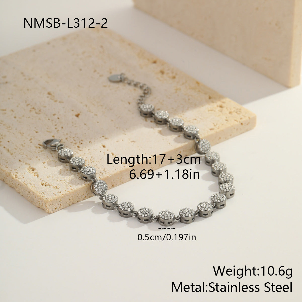 Herz-Zirkon Armband aus farbbeständigem Edelstahl – Bild 6 | LuxeStyle