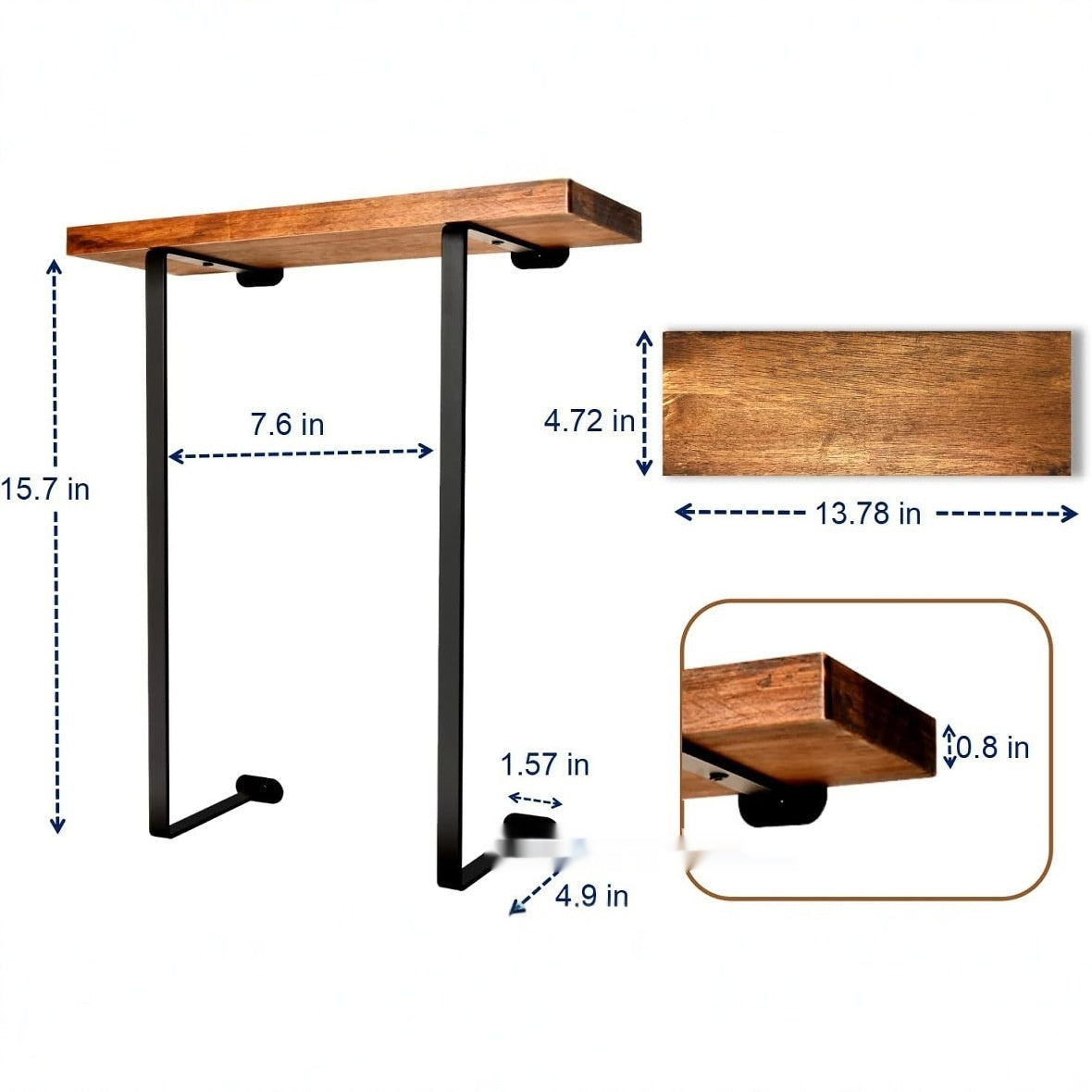 Modernes Handtuchregal aus Holz und Metall – Bild 5 | LuxeStyle