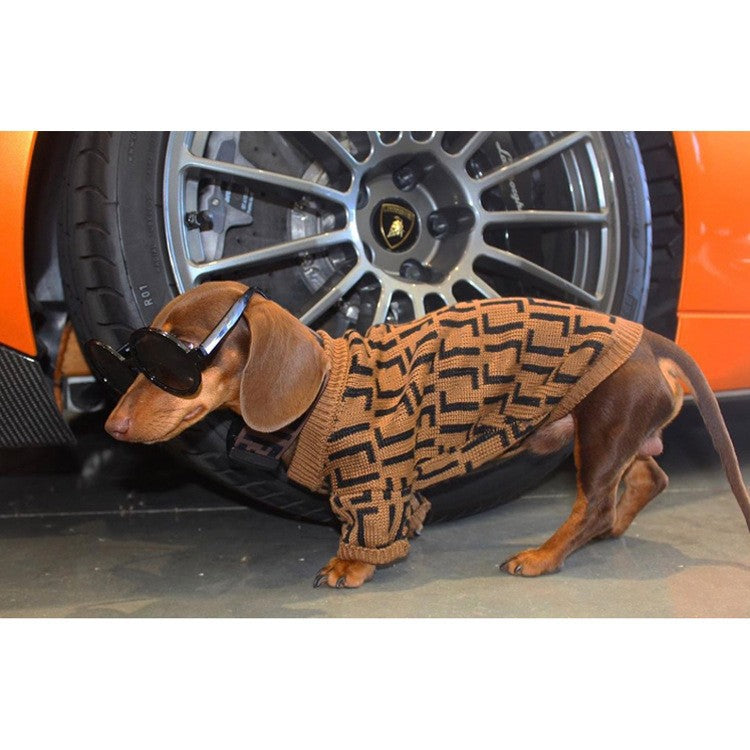 Lederpuppensweater Braun, Medium/Large – Bild 4 | LuxeStyle