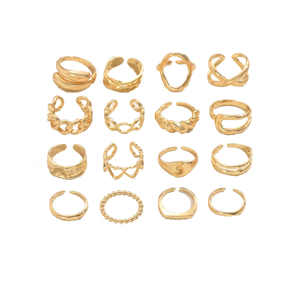 Herz-Ring-Set, verstellbar – Ansicht 6