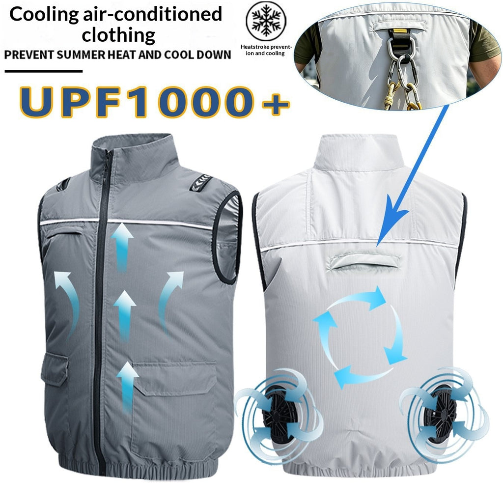 Kühlende Outdoor- und Arbeitsweste mit Ventilator