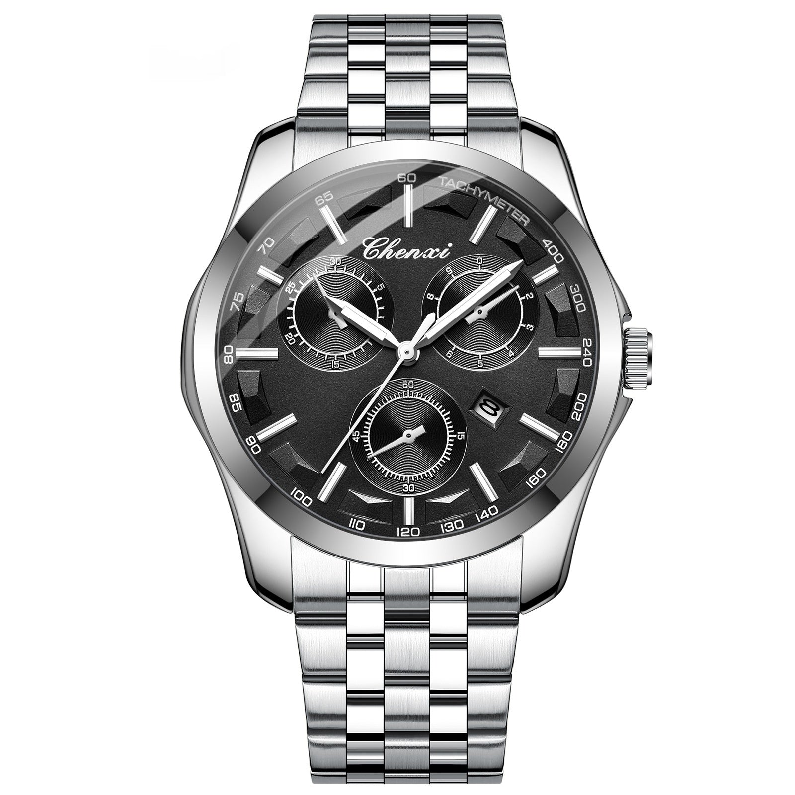 Business-Armbanduhr mit Leuchtzeigern