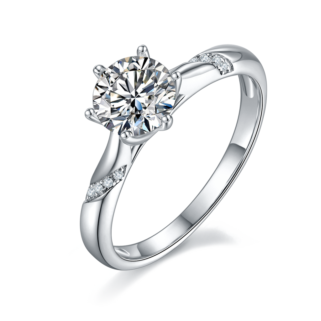 LuxeStyle Moissanit-Verlobungsring «Solitär» 1 ct · 925 Silber D-VVS1 – Bild 7 – LuxeStyle Schweiz