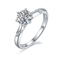 LuxeStyle Moissanit-Verlobungsring «Solitär» 1 ct · 925 Silber D-VVS1 – Bild 7 – LuxeStyle Schweiz