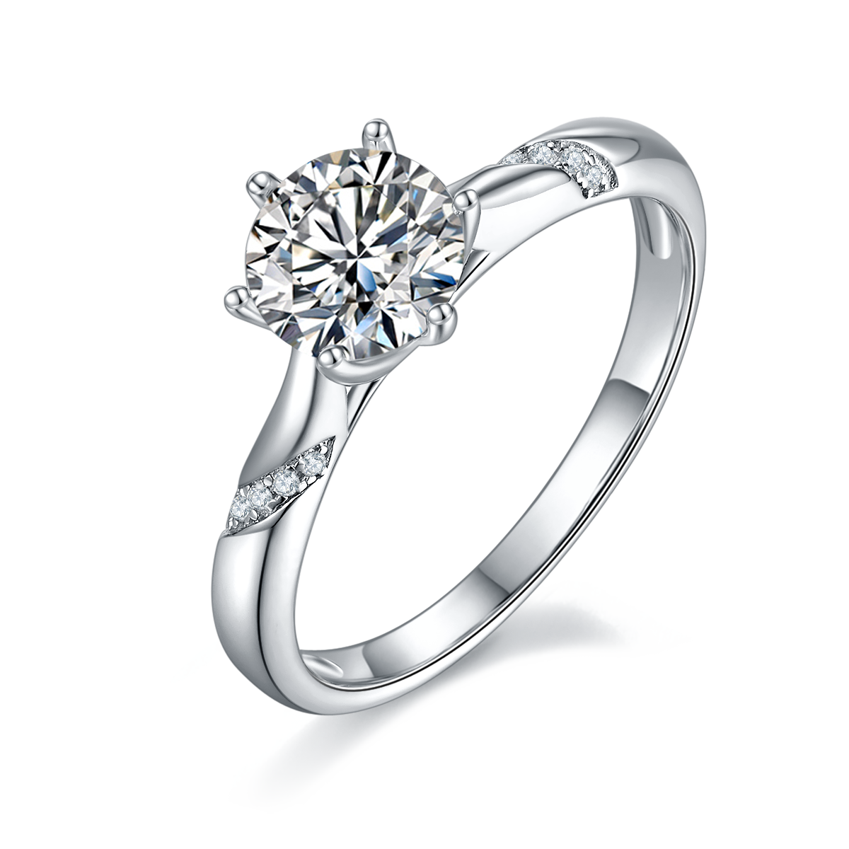 LuxeStyle Moissanit-Verlobungsring «Solitär» 1 ct · 925 Silber D-VVS1 – Bild 7 – LuxeStyle Schweiz