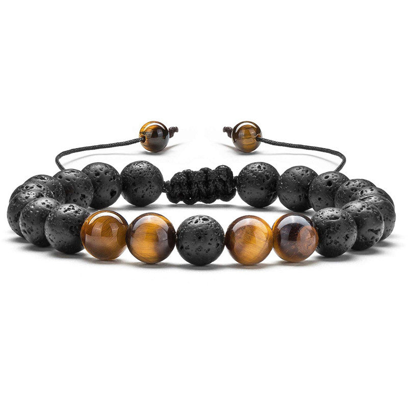 Tiger Eye Partnerarmbänder aus mattem Achat