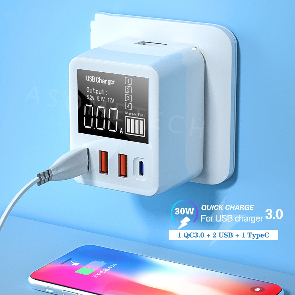 4-Port Reise-Ladegerät mit LED-Anzeige – Bild 2 | LuxeStyle