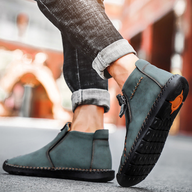 Handgenähte High-Top Herrenschuhe für Draussen – Bild 7 | LuxeStyle