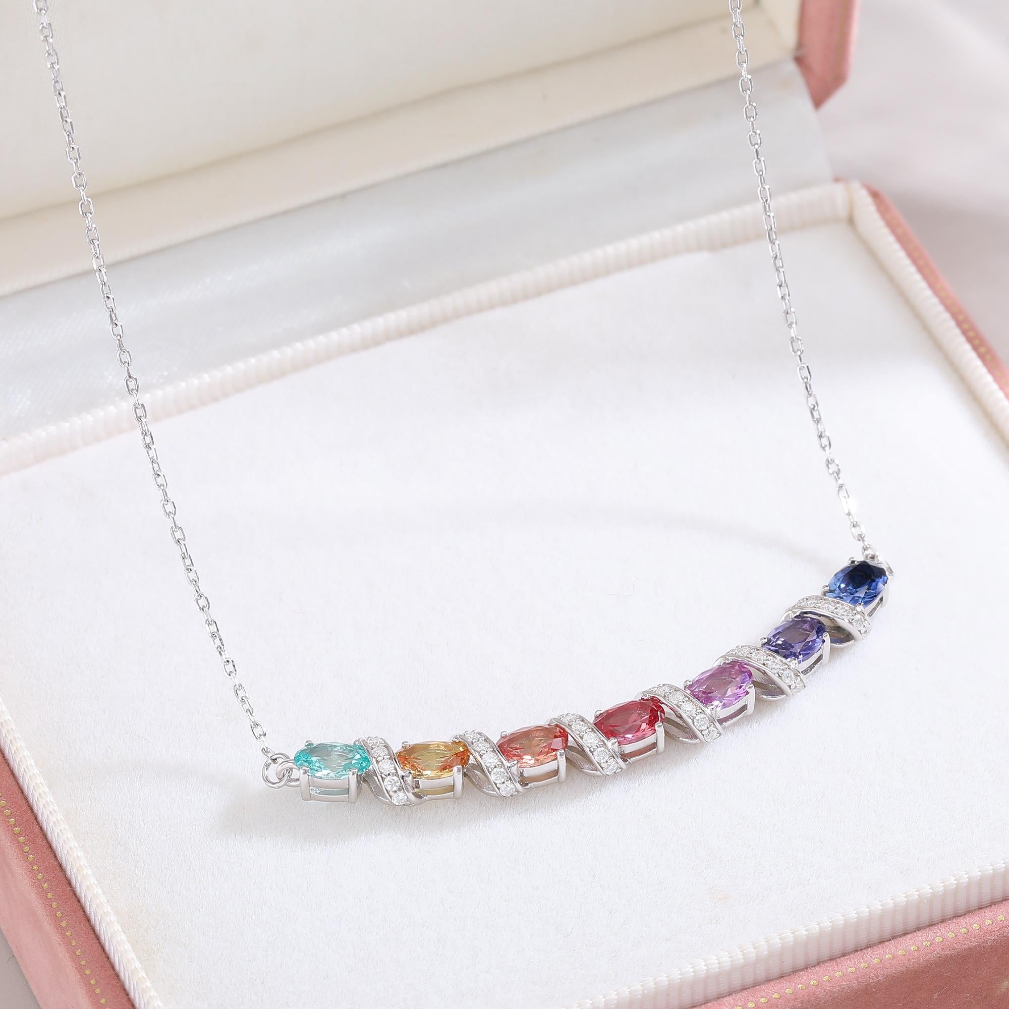 Moissanite-Kette Aurora 925 Silber