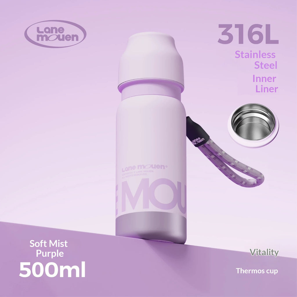 Edle Thermosflasche aus Edelstahl