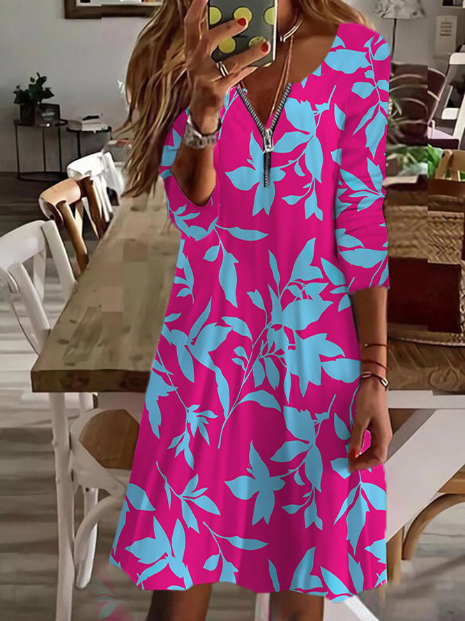 Damenkleid V-Ausschnitt Plus-Grösse