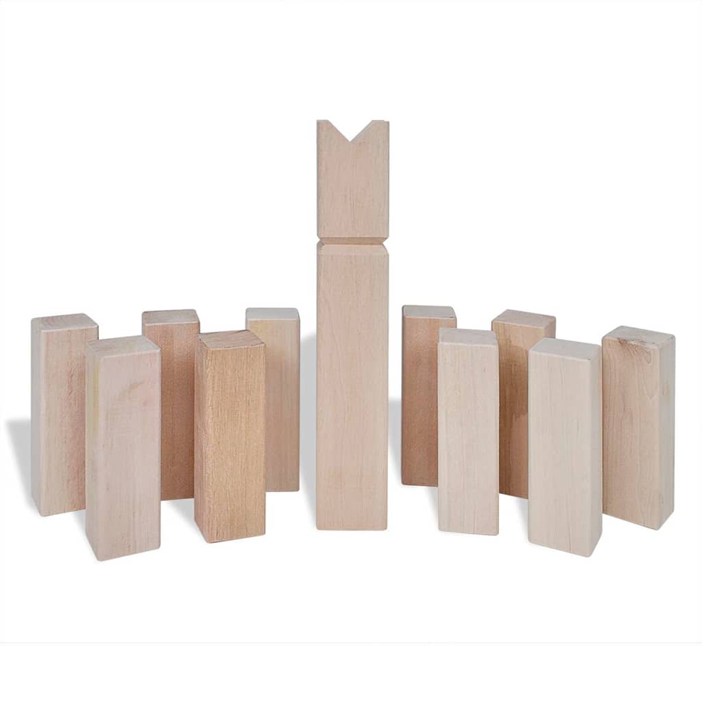 Kubb Wurfspiel aus Kiefernholz