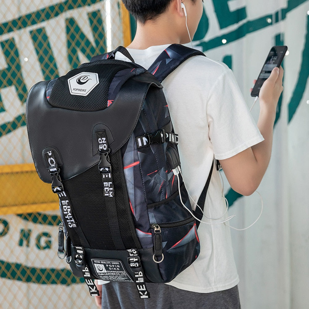 USB-Rucksack mit Laptopfach und Ladeanschluss – Bild 4 | LuxeStyle
