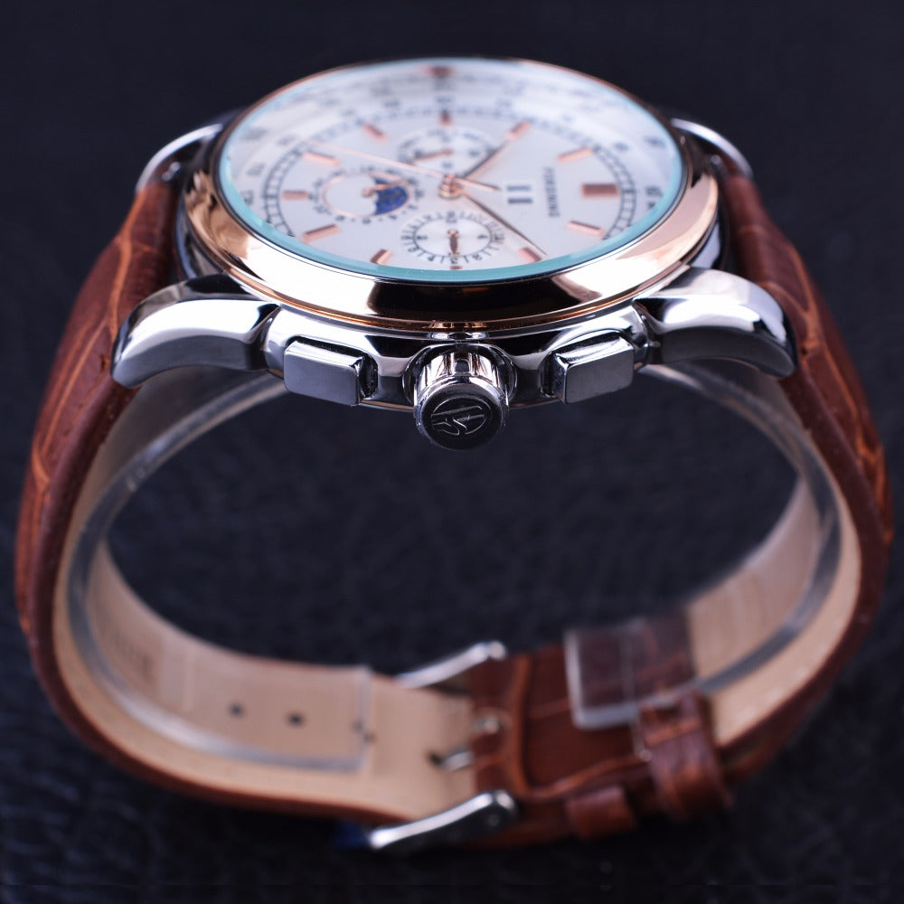Automatische Herrenuhr mit Skelett-Zifferblatt | LuxeStyle