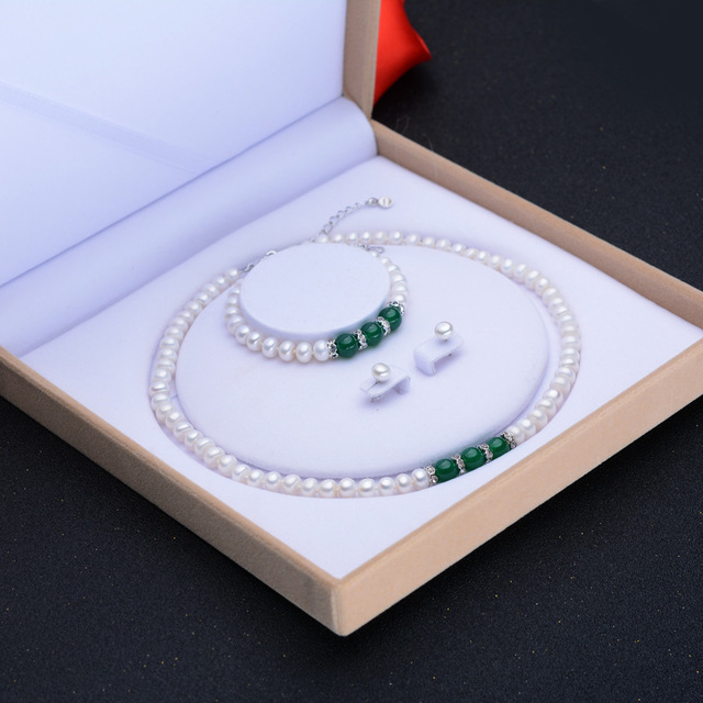 Achat-Perlen-Schmuckset
