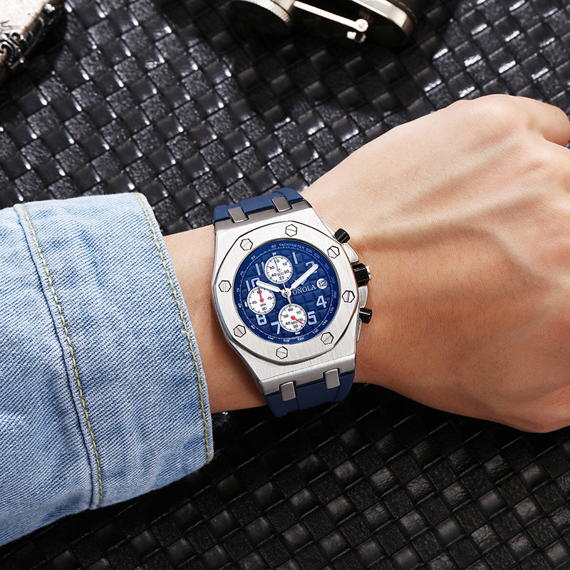 Quarzuhr mit Silikonarmband, wasserdicht – Bild 3 | LuxeStyle