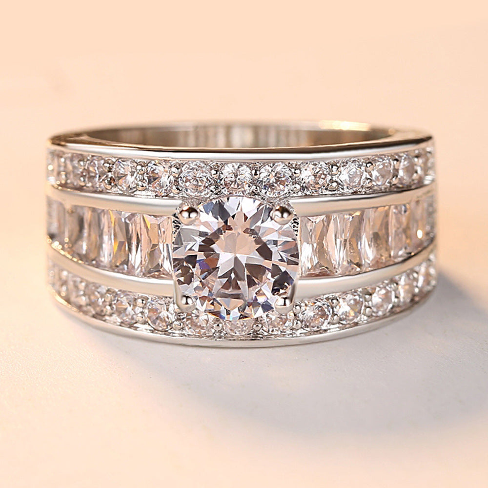 Verstellbarer Herz-Pfeil Zirkon-Ring