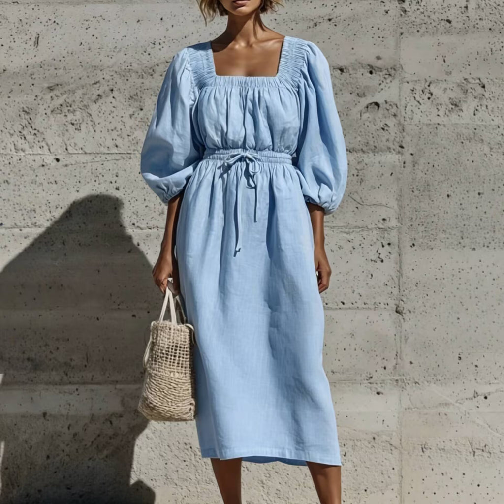 Sommerkleid mit Puffärmeln – Bild 6 | LuxeStyle
