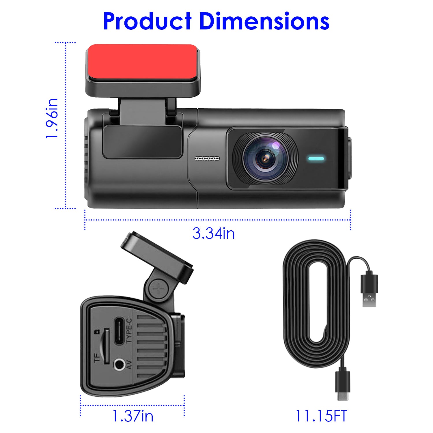 2K-Dashcam mit Nachtsicht