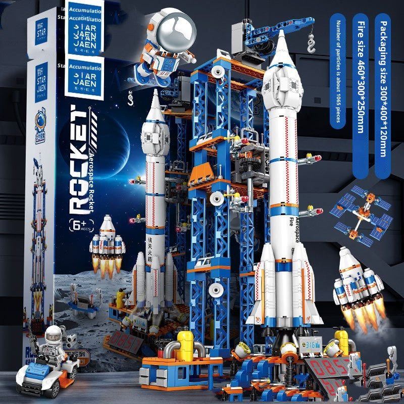 Weltraum-Rakete Bausteine Puzzle – Bild 3 | LuxeStyle
