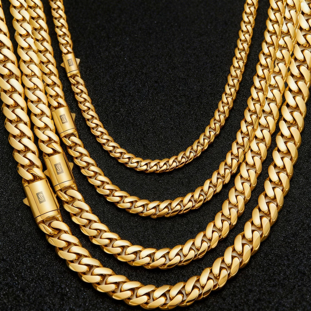 Hip-Hop Kette aus Edelstahl, vergoldet oder Stahl – Bild 2 | LuxeStyle