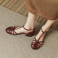 Geflochtene Sandalen mit runder Zehenkappe – Bild 9 | LuxeStyle