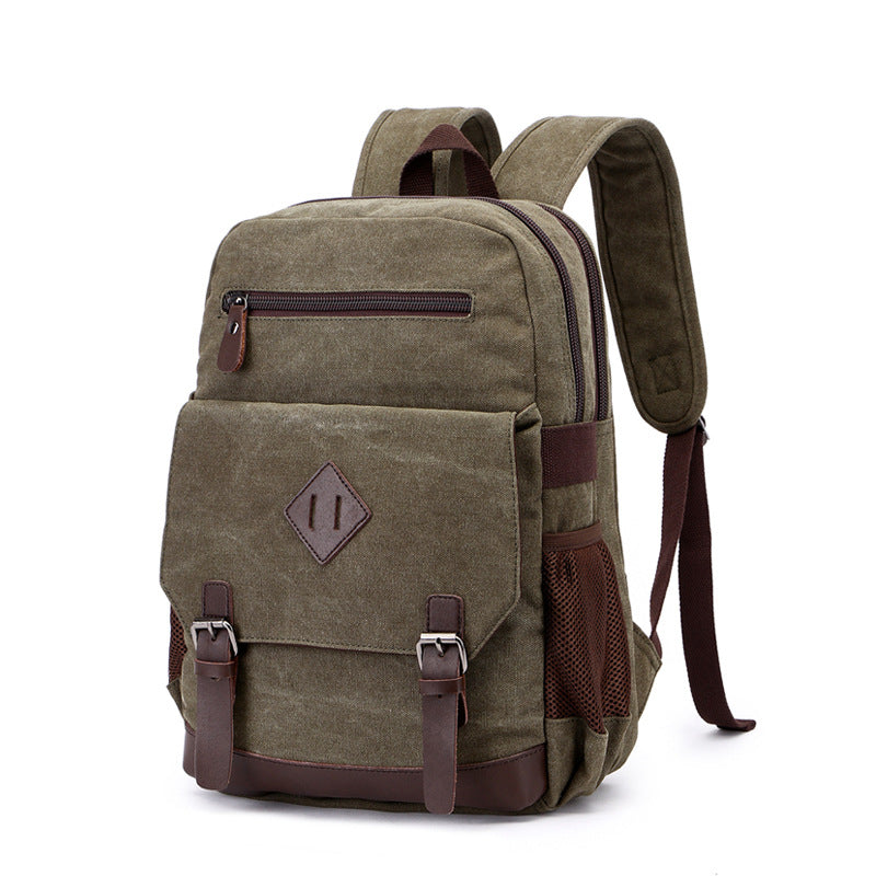 Retro Canvas Rucksack für Laptop – Bild 7 | LuxeStyle