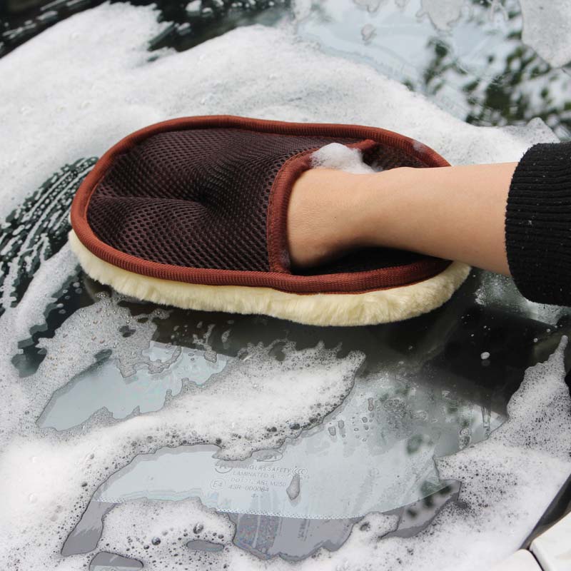 Auto Waschhandschuh aus Kunstwolle