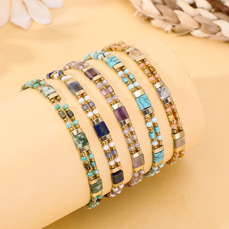 Boho Armband mit Türkis und Lapislazuli – Bild 5 | LuxeStyle