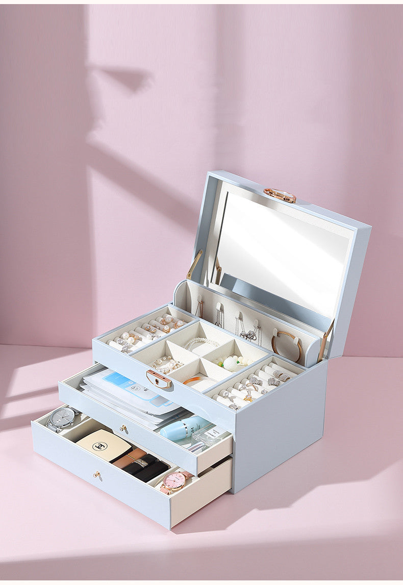 Grosse Schmuckschatulle in Himmelblau – Bild 7 | LuxeStyle