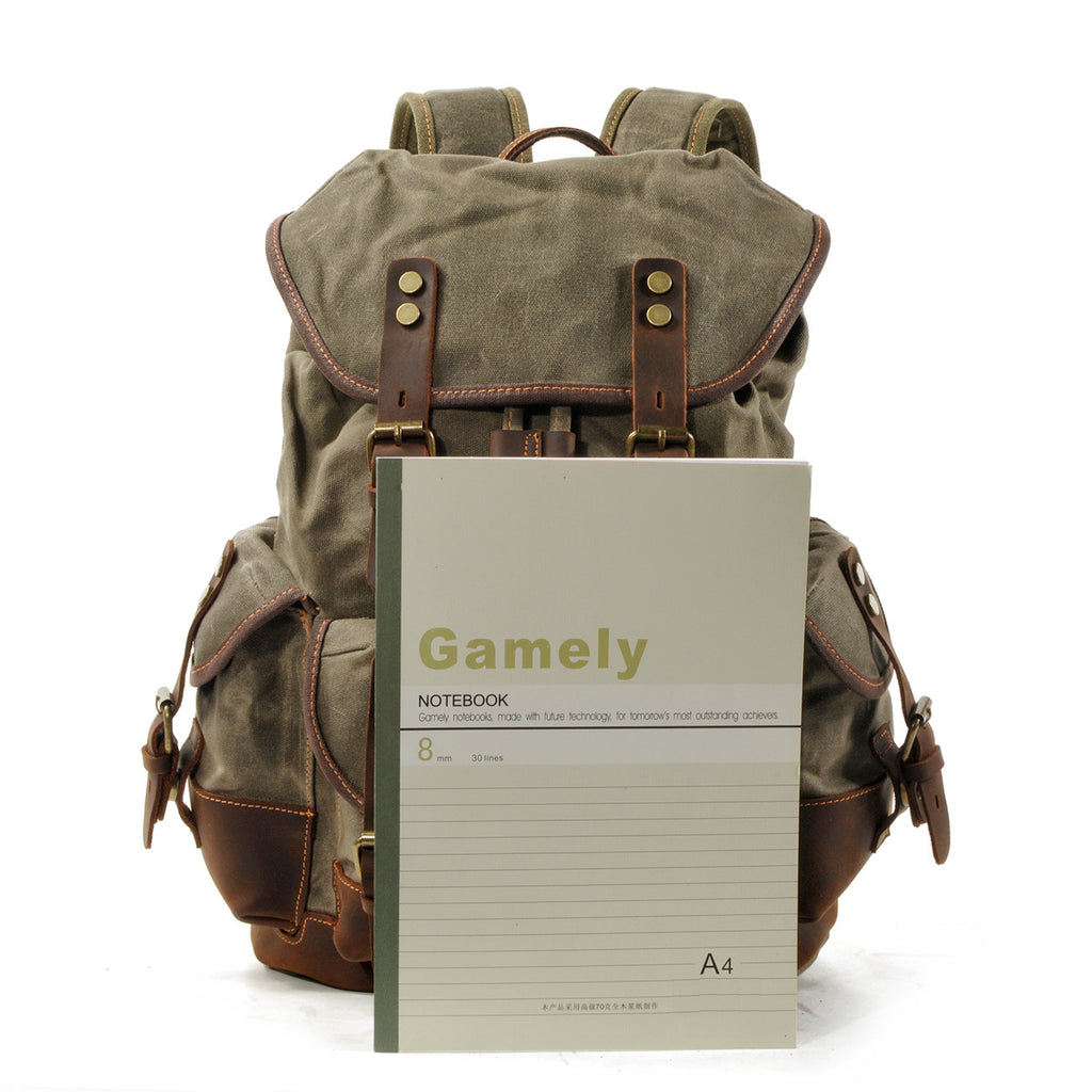Rucksack aus Canvas und Leder – Bild 10 | LuxeStyle