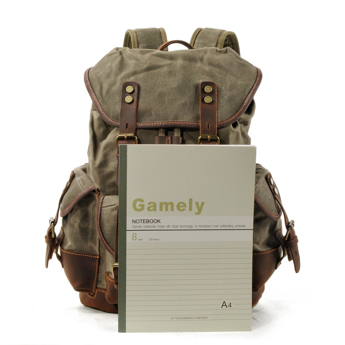 Rucksack aus Canvas und Leder – Bild 10 | LuxeStyle