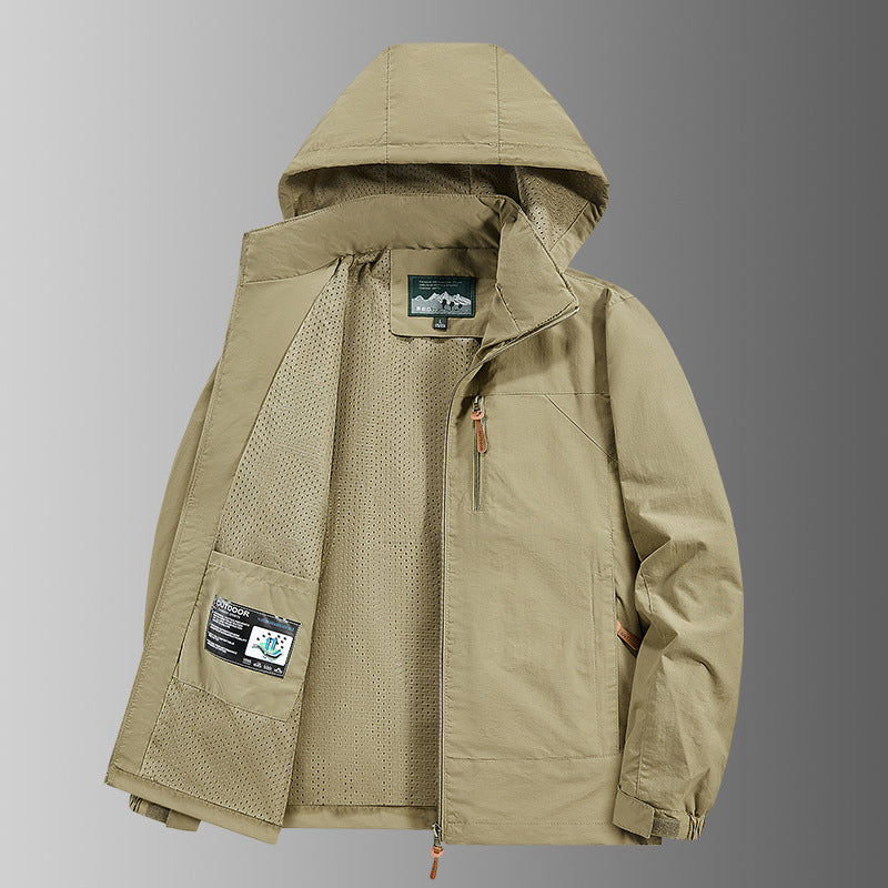 Winddichte Kapuzenjacke für Herren
