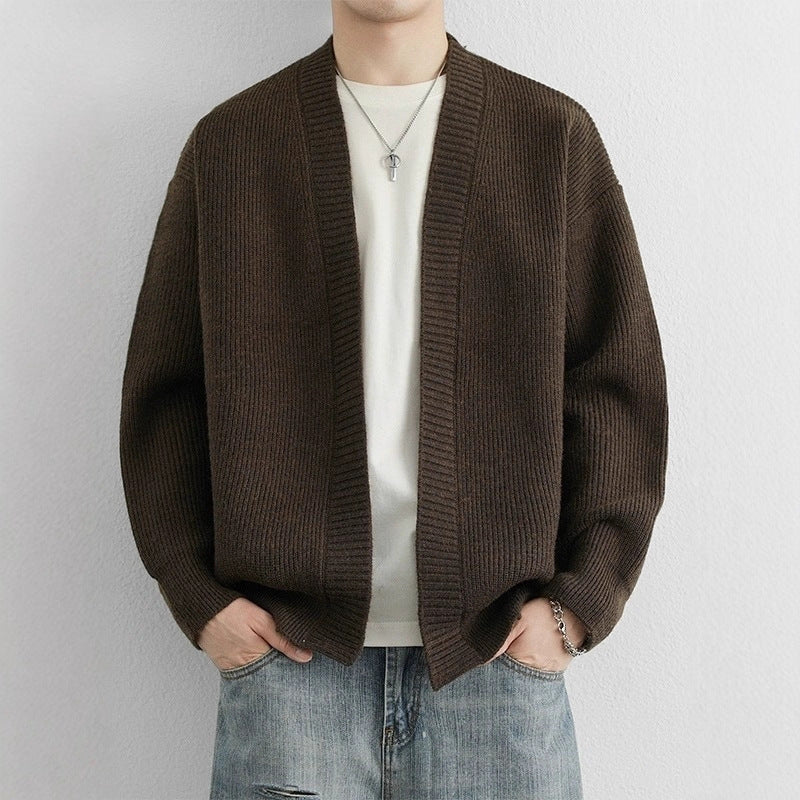 Retro-Style Weit Geschnitten Casual Chic Cardigan