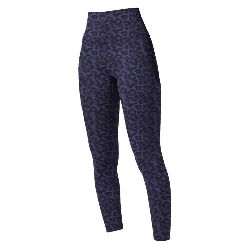 High-Waist Yoga-Hose mit Print