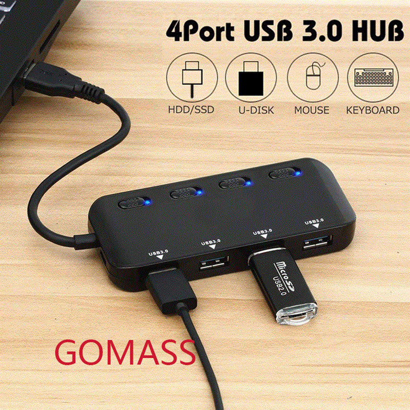 USB 3.0 4-Port Hub mit externer Stromversorgung – Bild 2 | LuxeStyle