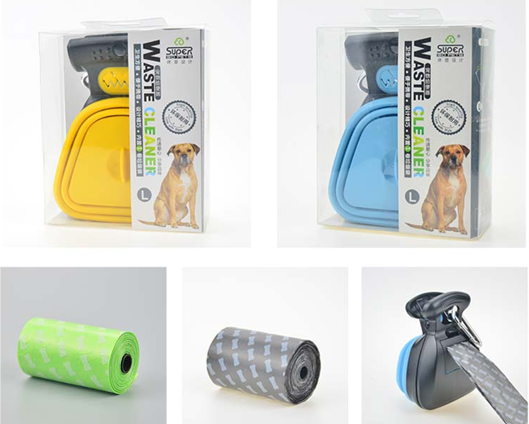 Faltbarer Hunde-Poop-Scooper mit Beuteln
