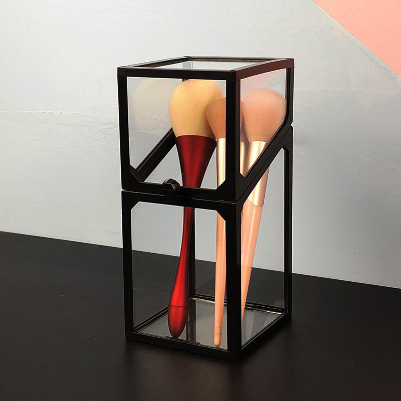 Make-up Pinsel- und Utensilienhalter aus Glas