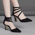 Elegante Wildleder-Sandalen mit spitzer Zehe – Bild 1 | LuxeStyle