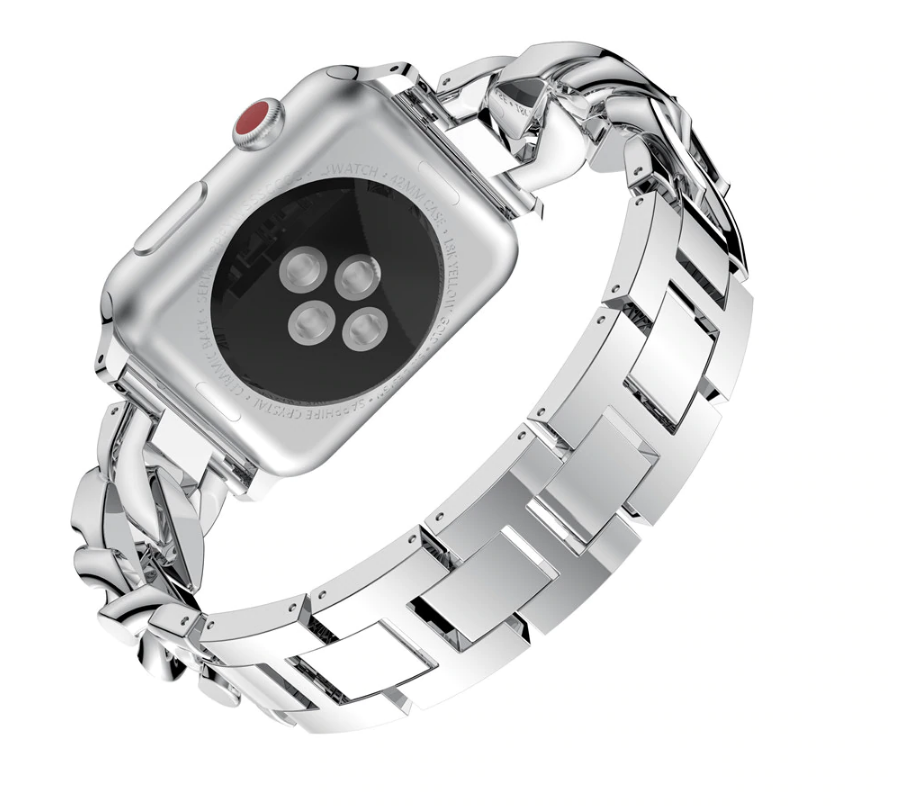 Diamantbesetztes Edelstahlarmband für Apple Watch – Bild 6 | LuxeStyle