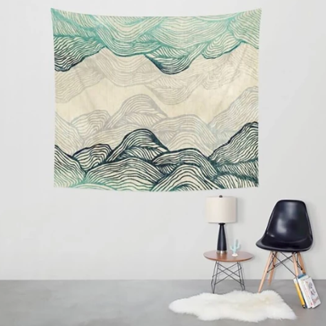 Traumhafte Berglandschaft Wandteppich – Bild 2 | LuxeStyle