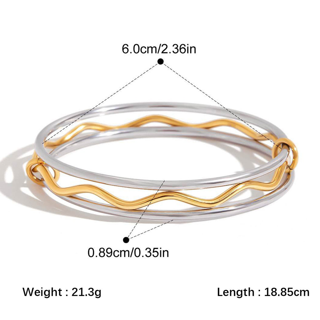 Zirkon-Armband aus Edelstahl